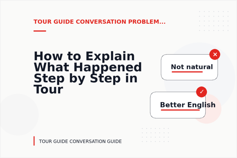 How to Explain What Happened Step by Step in Tour Guide Conversation English