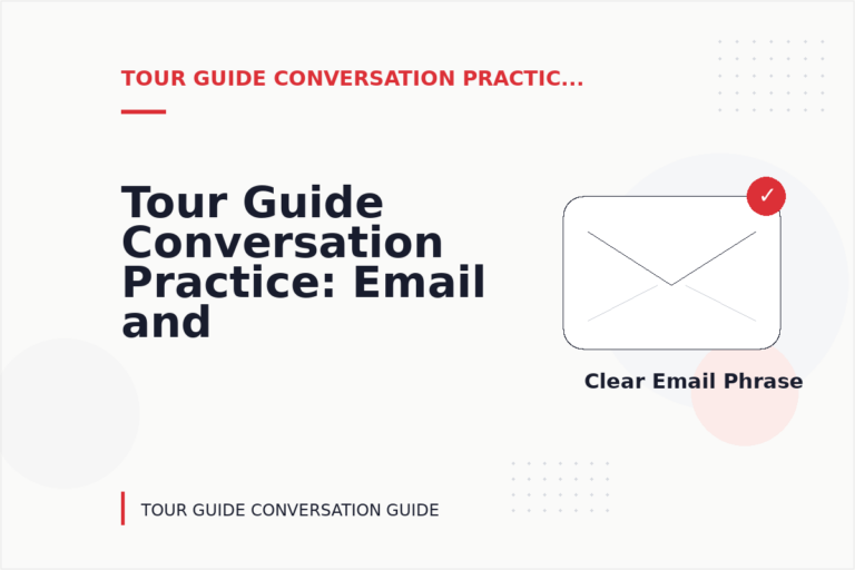 Tour Guide Conversation Practice: Email and Message Examples Tour Guide Conversation Practice: Email and Message Examples