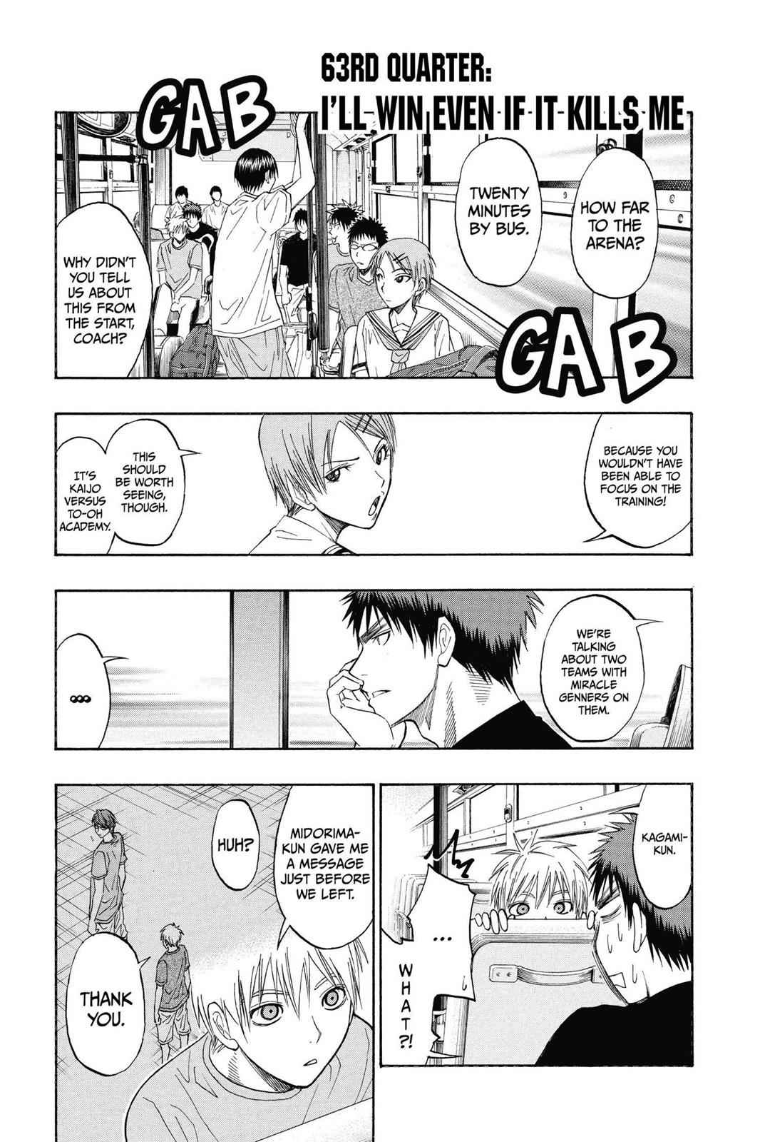 Kuroko no Basket Chapter 63 Page 1