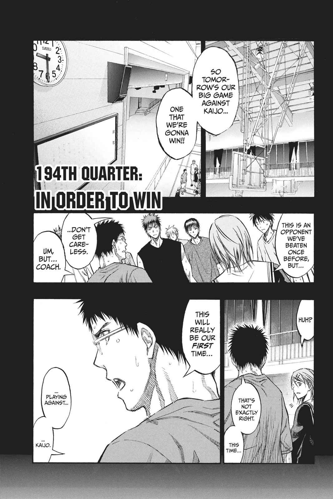 Kuroko no Basket Chapter 194 Page 1