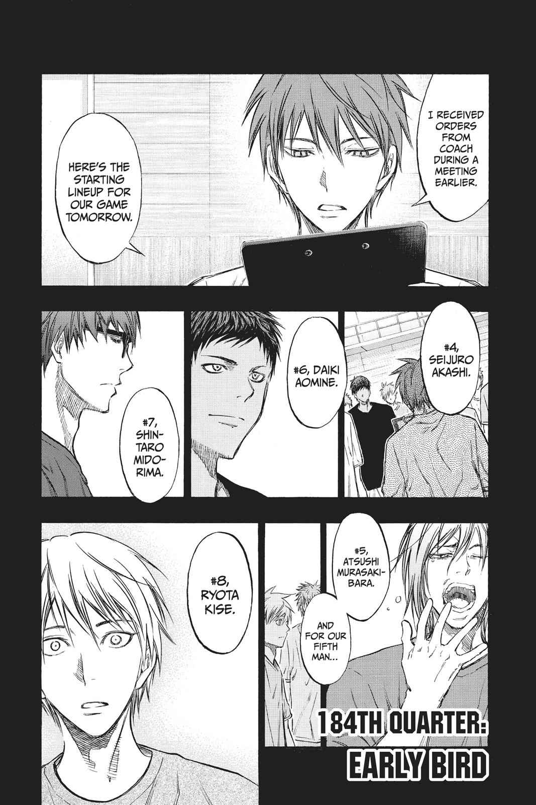 Kuroko no Basket Chapter 184 Page 1